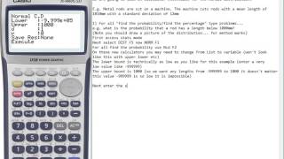 IB Mathematical Studies Casio 97f0gii Finding Probabilities from Normal Distribution [upl. by Nita609]