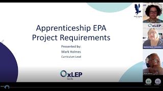 Apprenticeship End Point Assessment Project Requirements Webinar [upl. by Hughmanick]