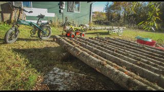 Off Grid Log Cabin Build Part 2 Towing Cabin Logs WIth an Ebike [upl. by Carlton516]