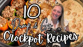 10 DUMP amp GO CROCKPOT DINNERS  The Easiest Crockpot Recipes [upl. by Aluk]