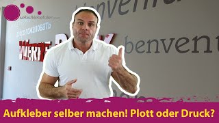 Aufkleber selber machen freigestellter Plott oder Aufkleber Druck [upl. by Hosbein]