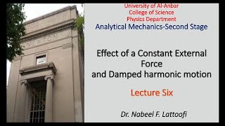 Analytical Mechanics lecture 6 part 1 [upl. by Ahsircal]