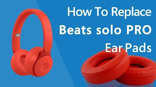 How to Replace Beats Solo Pro Ear PadsCushions  Geekria [upl. by Kcirred]