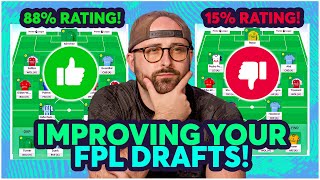 RATING AND IMPROVING YOUR FPL DRAFTS  AI RATING 100 🤖  Fantasy Premier League Tips 202425 [upl. by Ennayr]