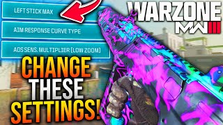 WARZONE New BEST AIMING SETTINGS You NEED To Be Using WARZONE 3 Best Controller Settings [upl. by Obeded]