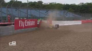 GP3 Series 2016 Qualifying Silverstone Circuit Kevin Jörg Crash [upl. by Allerbag]