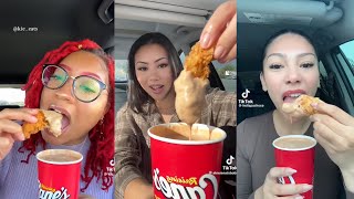 RAISING CANES MUKBANG ASMR TIKTOK FOOD COMPILATION  LUNA ASMR [upl. by Naivaj]