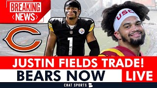 BREAKING Chicago Bears TRADE Justin Fields To Steelers  LIVE Reaction Trade Details Bears News [upl. by Nivlak252]