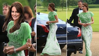 Catherine SPOTTED Dazzles In Sparkly Pink Gown At A Gala Dinner Tonight At Houghton House [upl. by Yllier]