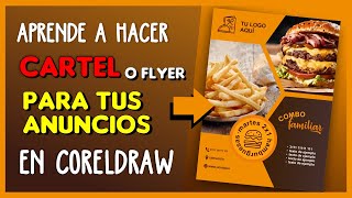 Como hacer un Diseño para Anuncio Cartel o Flyer en CORELDRAW Tutorial Completo [upl. by Reina]