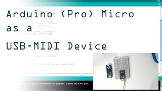 Arduino Pro Micro as a MIDIUSB device [upl. by Nylarej]