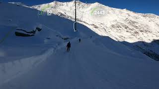 Skiing in SaasFee [upl. by Aliuqaj]