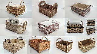 10 Storage Organizer Racks from Waste Materials  Storage Basket Ideas Craft Ideas 54 [upl. by Adams]