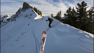 Skitouren Bregenzerwald Abenteuerliche Skitour auf die Winterstaude von Schetteregg aus Nordseite [upl. by Hanala]