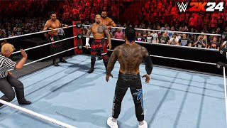 Jey Uso Vs Solo Sikoa Jacob Fatu amp Tama Tonga WWE Raw 3 on 1 Handicap Full Match [upl. by Herzog14]