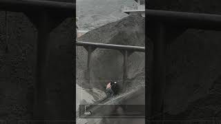 Barge unloads 3700 tons of cobblestone Part 23  Relaxing video ship unloading crew [upl. by Mischa]