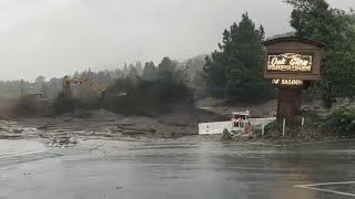 Mudflow Shoots in the Air as Storm Hilary Floods Southern California  Storyful [upl. by Frick]