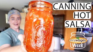 Canning Hot Salsa The Easy Way  mrswagesweek  Fermented Homestead [upl. by Thirzi]