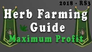 Runescape 3  Herb Farming Guide 2018  Max profit [upl. by Rushing181]