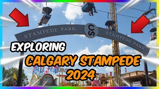 Calgary Stampede 2024  Stampede Grounds Walking Tour RAW [upl. by Hurty230]