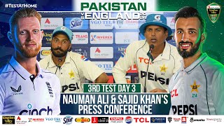 Noman Ali And Sajid Khans Press Conference  Pakistan vs England  3rd Test Day 3  PCB  M4B1A [upl. by Airamas]