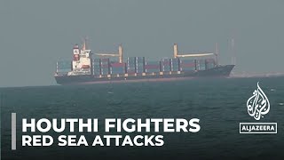 The Houthi fighters launch a missile  Attack on a commercial vessel in the Red Sea [upl. by Halladba]