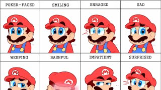 Mario Expressions challenge  Mario SpeedPaint [upl. by Irahcaz]