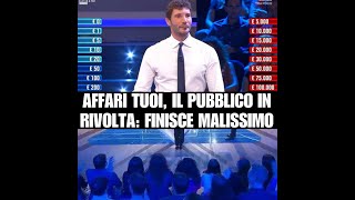 Affari tuoi la puntata finisce malissimo Pubblico in rivolta è successo di tutto e la p short [upl. by Mundy142]