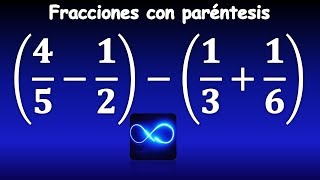 20 Fracciones con paréntesis suma resta multiplicación y división [upl. by Atilal]