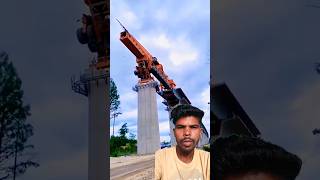 Road Bridge work automobile excavator crane mining construction mechanic shortsfeed bridge [upl. by Cameron676]