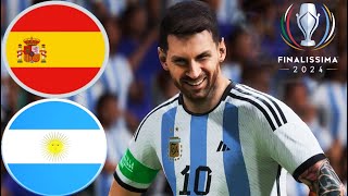 Spain vs Argentina  Finalissima Prediction 2024  All Goals Highlights  FIFA [upl. by Ravahs]