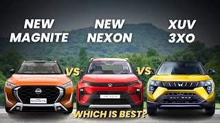 🔥Nissan Magnite 2024 vs Tata Nexon vs Mahindra XUV 3XO🔥 Nissan Magnite 2024 vs tata Nexon [upl. by Asiat]