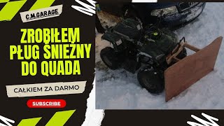 Jak zrobić płóg śnieżny do quada DIY odśnieżanie quadem [upl. by Llehsad]