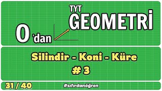 Silindir Koni Küre 3  0 Dan TYT Geometri Kampı  3140  Geometri [upl. by Nuajed]