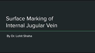 Surface Marking of Internal Jugular Vein [upl. by Egas429]