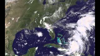 Satellite Movie Shows Tropical Storm Cristobal Over Bahamas [upl. by Behah]