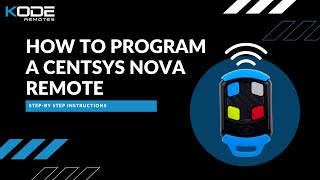 How to Program a Centsys Nova Remote into a Centsys D5 or a Vantage Gate Opener  StepbyStep Guide [upl. by Ahsikit]