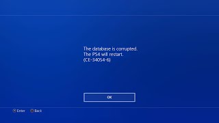 Fixed PS4 Error Code CE340546 and CE418137  The database is corrupted [upl. by Aleda]