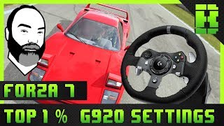 Forza 7 Steering Wheel Setup Logitech G920 Gameplay [upl. by Nuoras]