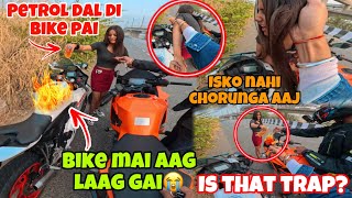 Idiot🤬 Ladki Ne Bike Per Petrol Fenk Dia 😱  Bike Ko Aag Lga Di🔥 extremeroadrage roadrage z900 [upl. by Strep]