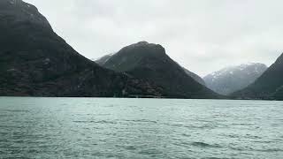 Ride in Oppstryn alongside the Norwegian fjords on a shore excursion day in Geiranger [upl. by Alistair]