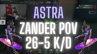 100T Zander POV Astra on Pearl 265 KD VALORANT Pro POV [upl. by Akissej36]