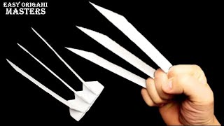 How to make Wolverine claws out of paper Origami claws [upl. by Mairb]