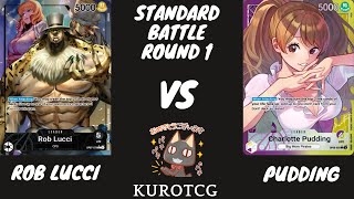 OP08 Rob Lucci vs PY Pudding Rare amp Sleeveless Locals Round 1 One Piece TCG POV [upl. by Airdnola]