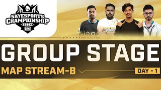 MAP STREAM STREAM B Skyesports Championship 2024 BGMI — Playoffs — Day 1  Group B [upl. by Marquet786]