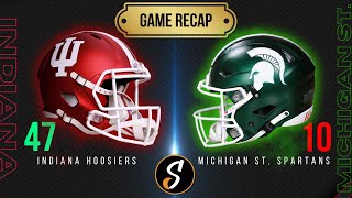 Indiana vs Michigan State Game Recap  College Football Week 10 [upl. by Nanda]