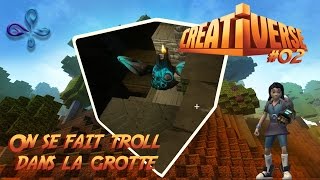 Creativerse FR 02  On se fait troll dans la grotte par des fantômes [upl. by Zoie838]