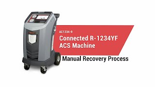 How to recover R1234yf using the AC12349 machine [upl. by Eladnek]