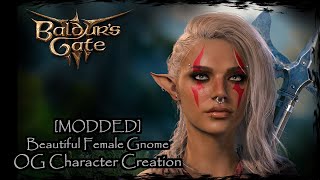 BALDURS GATE 3  Beautiful Gnome Original Character 77  Female Character Creation [upl. by Klusek]