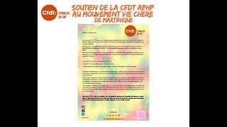 Soutien de la CFDT APHP au mouvement vie chère de Martinique [upl. by Gnos]